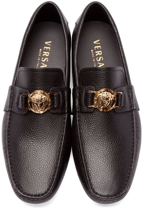 versace slippers mens price|Versace collection men's loafers.